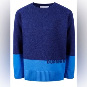 BURBERRY BOY BLUE CASHMERE PULLOVER sweater